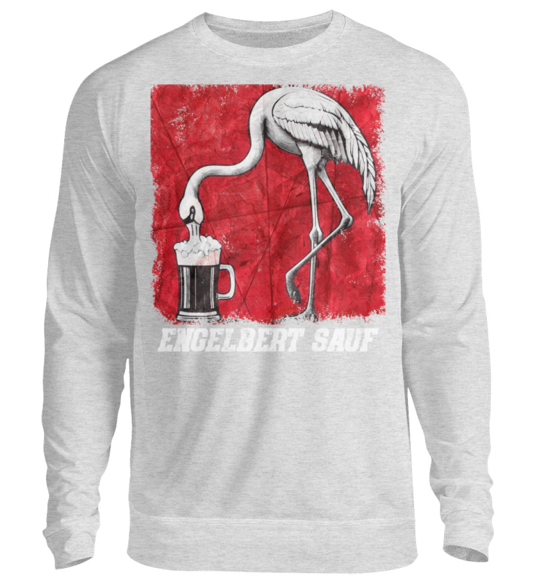 Lustige Pullover, Engelbert Sauf - Pullover, 39.95 €, Unisex Sweatshirt, Farbe: Heather Grey, WORKSWEAR.DE