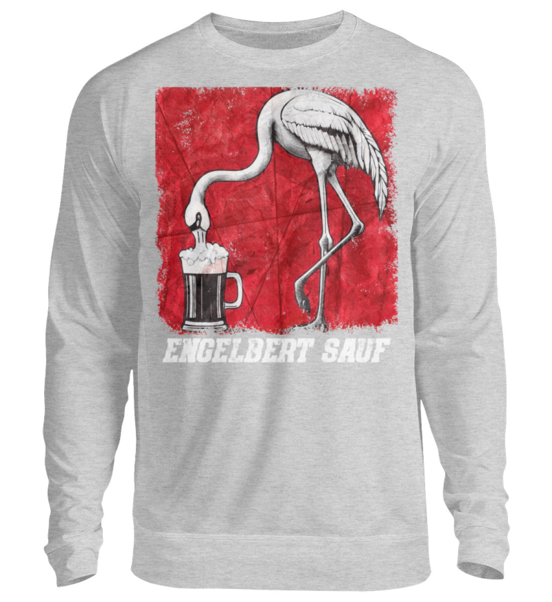 Lustige Pullover, Engelbert Sauf - Pullover, 39.95 €, Unisex Sweatshirt, Farbe: Heather Grey, WORKSWEAR.DE