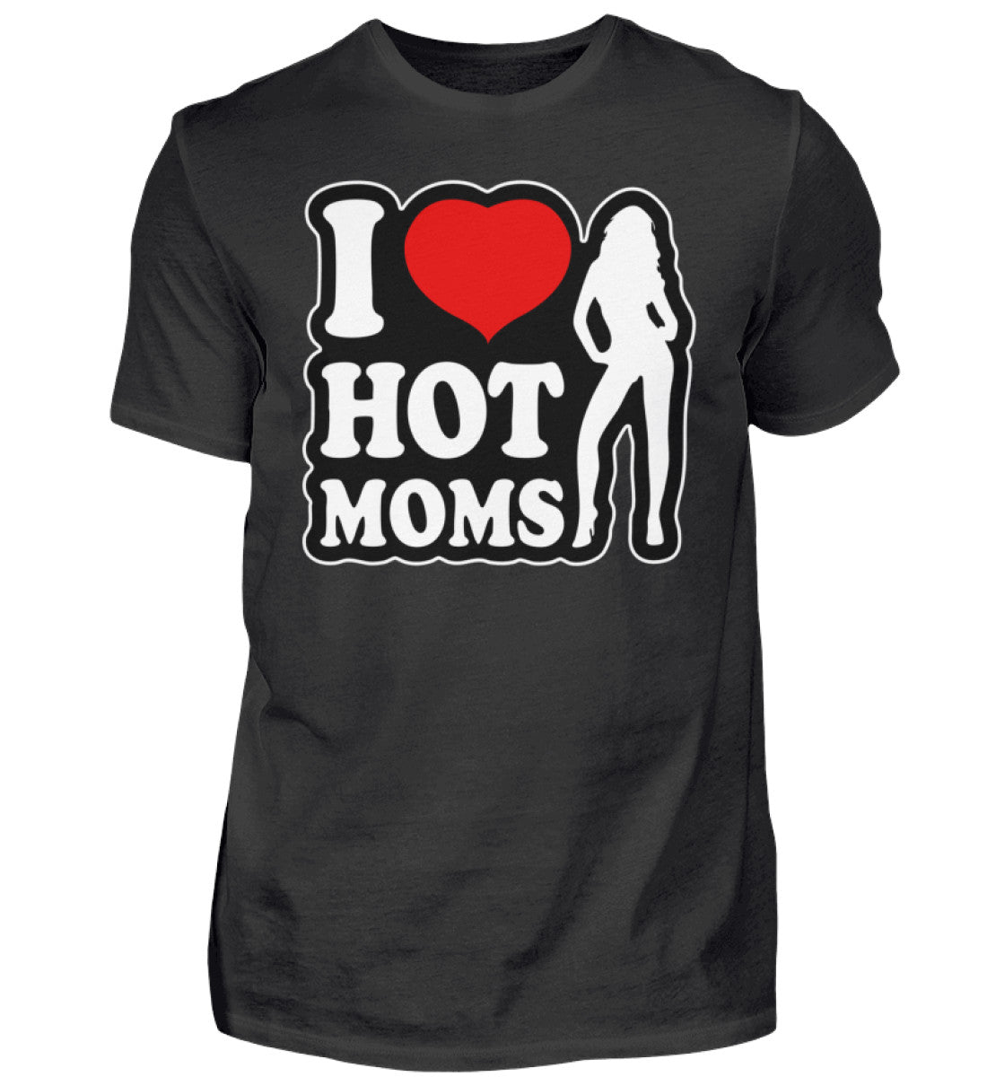 Witzige Herren T-Shirts, I LOVE HOT MOMS - Herren Funshirt 20.00 € Farbe: Black WORKSWEAR.DE