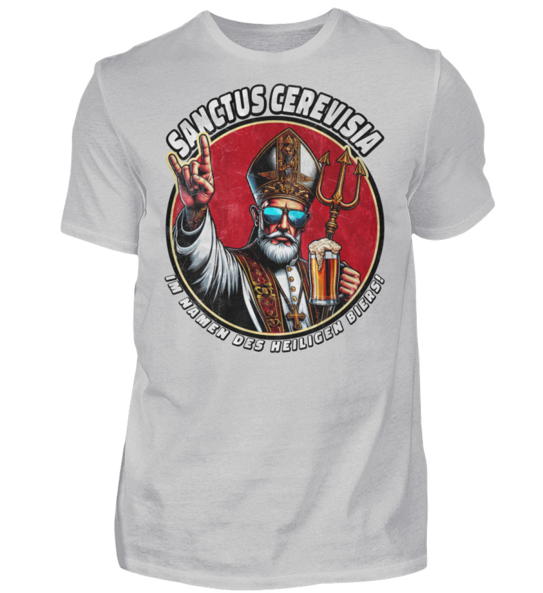 Witzige Herren T-Shirts, SANCTUS CEREVISIA - Herren Funshirt 20.00 € Farbe: Pacific Grey WORKSWEAR.DE