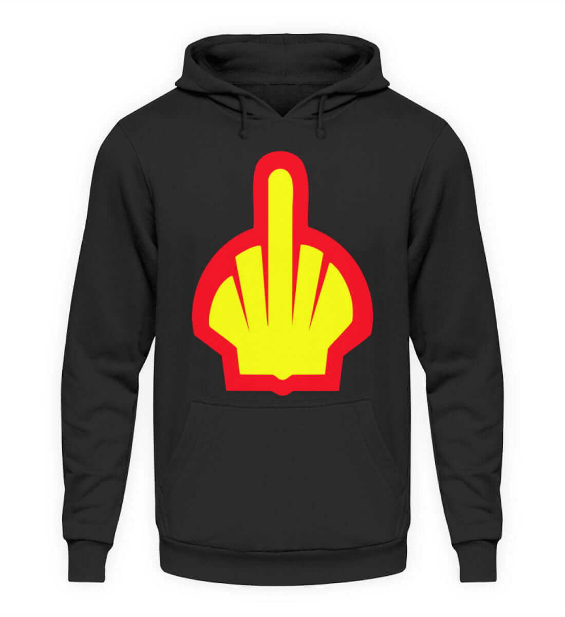 Coole Hoodies, Mittelfinger - Fun Hoodie, 40.00 €, Unisex Hoodie, Farbe: Deep Black, WORKSWEAR.DE