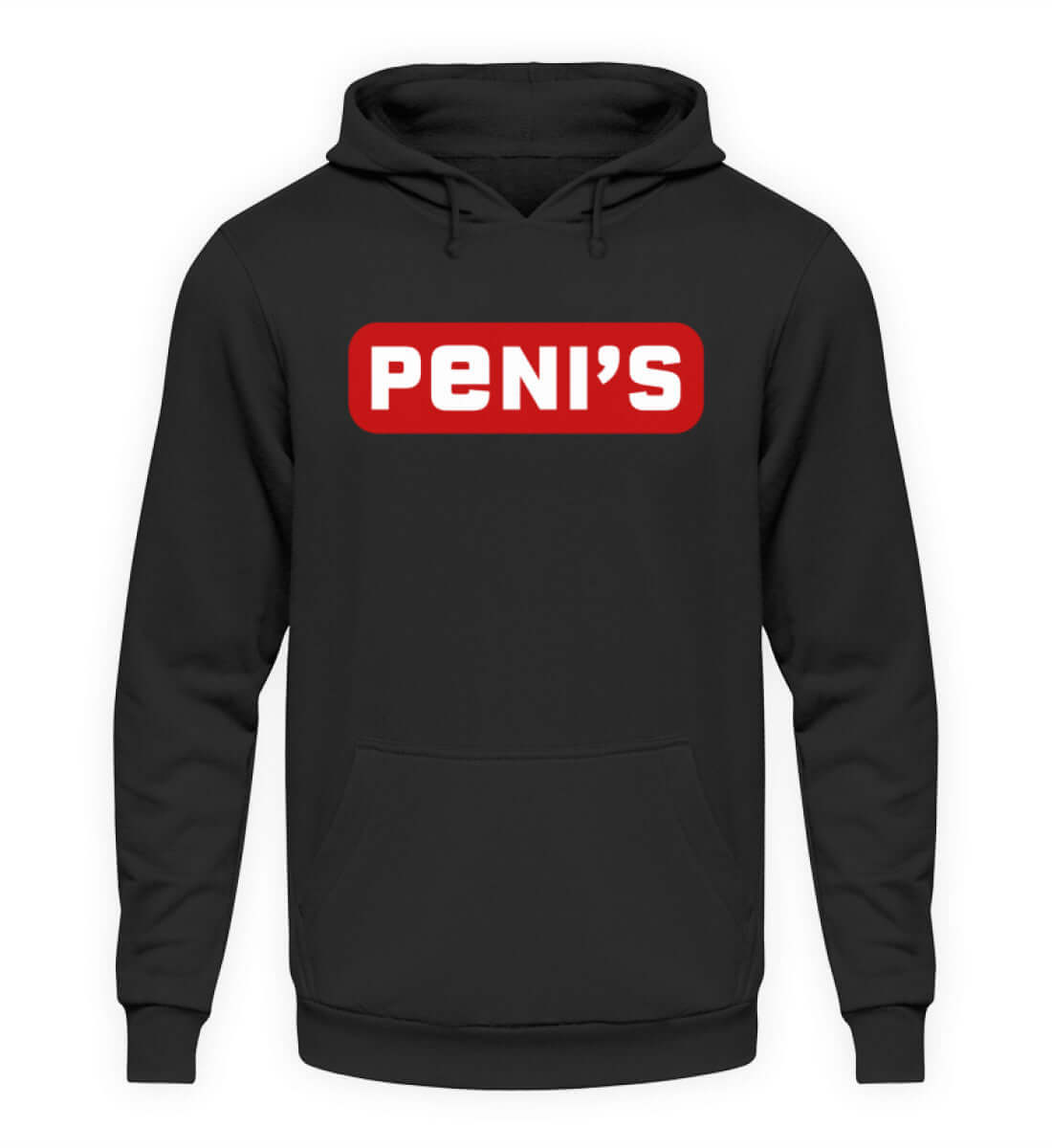 Coole Hoodies, Peni's - Fun Hoodie, 40.00 €, Unisex Hoodie, Farbe: Deep Black, WORKSWEAR.DE