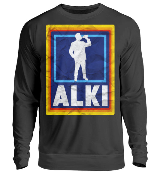 Lustige Pullover, ALKI - Pullover, 39.95 €, Unisex Sweatshirt, Farbe: Deep Black, WORKSWEAR.DE