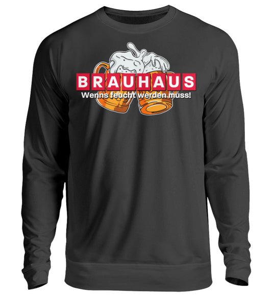 Lustige Pullover, Brauhaus - Pullover, 39.95 €, Unisex Sweatshirt, Farbe: Deep Black, WORKSWEAR.DE