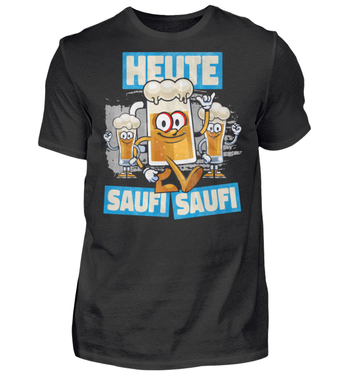 Witzige Herren T-Shirts, HEUTE SAUFI SAUFI II - Herren Fun T-Shirt 20.00 € Farbe: Black WORKSWEAR.DE