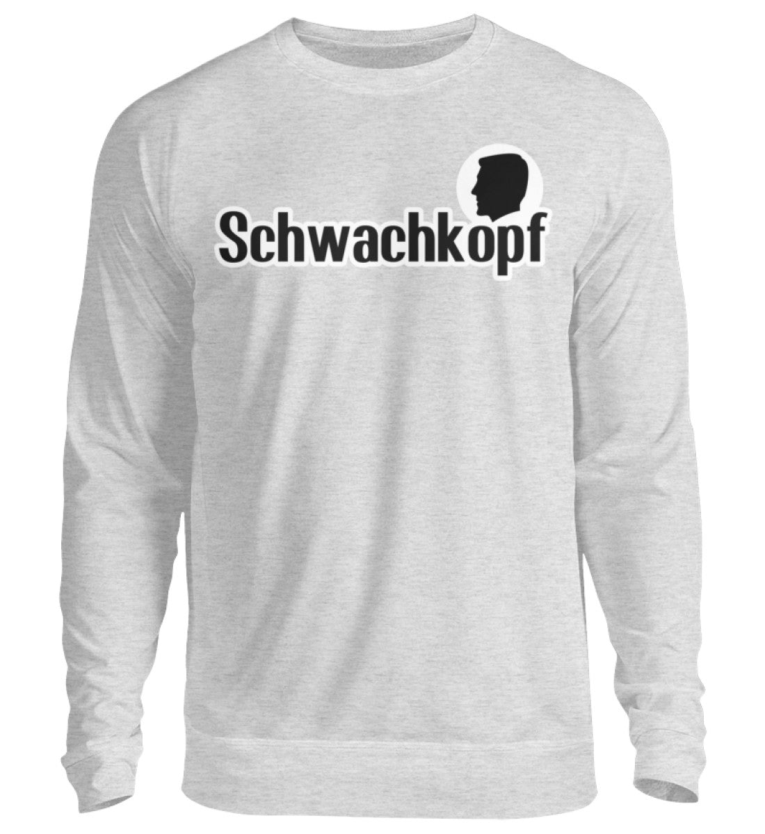 Lustige Pullover, Schwachkopf - Pullover, 39.95 €, Unisex Sweatshirt, Farbe: Heather Grey, WORKSWEAR.DE