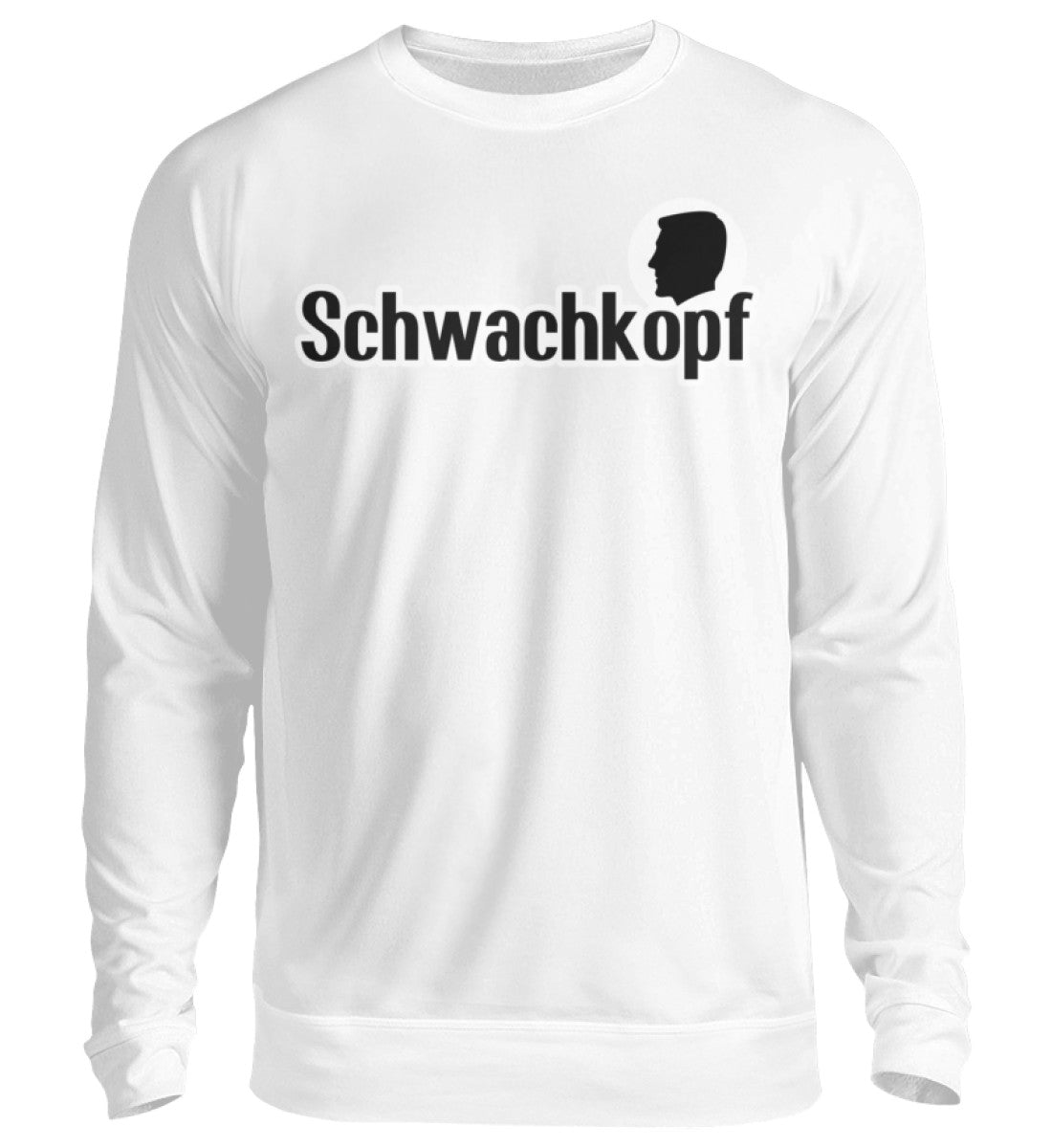 Lustige Pullover, Schwachkopf - Pullover, 39.95 €, Unisex Sweatshirt, Farbe: Arctic White, WORKSWEAR.DE