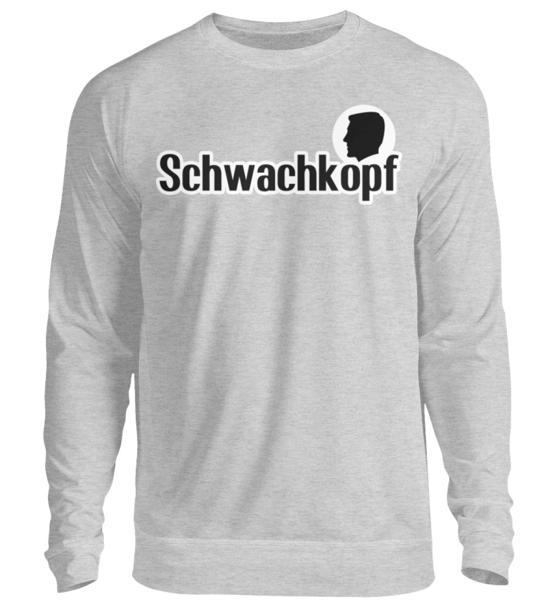 Lustige Pullover, Schwachkopf - Pullover, 39.95 €, Unisex Sweatshirt, Farbe: Heather Grey, WORKSWEAR.DE