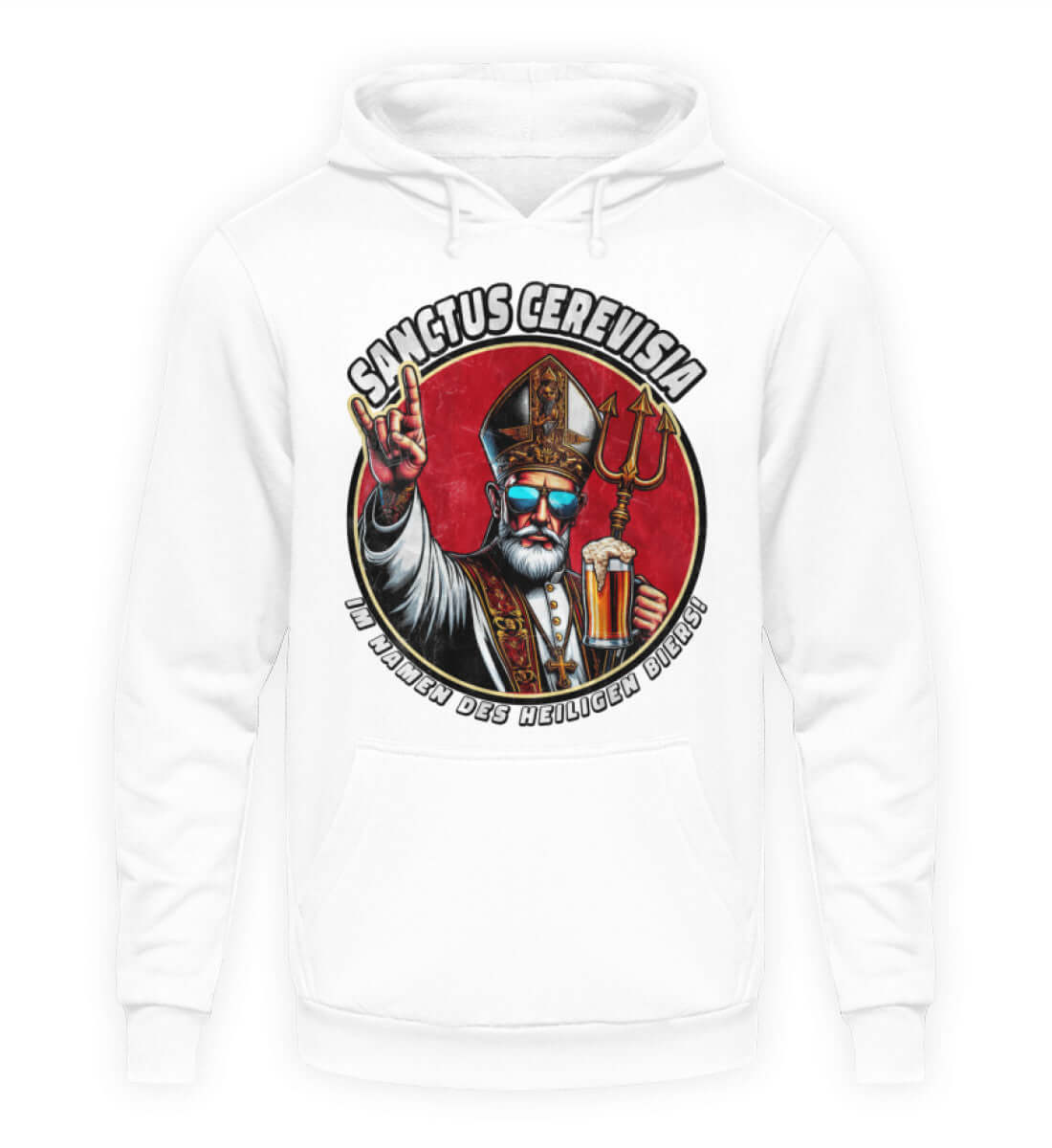 Coole Hoodies, SANCTUS CEREVISIA - Hoodie, 40.00 €, Unisex Hoodie, Farbe: Arctic White, WORKSWEAR.DE