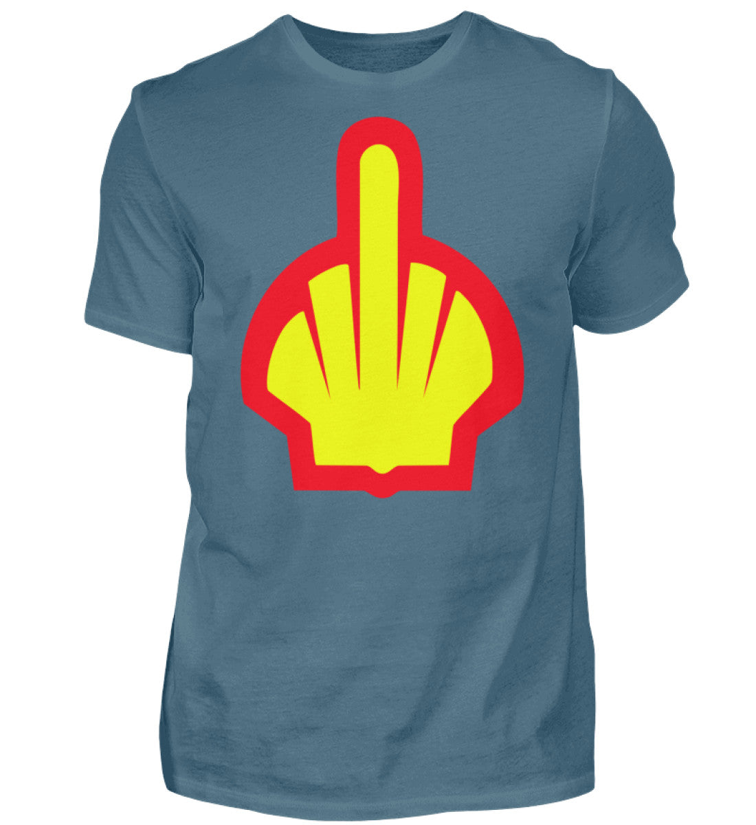Witzige Herren T-Shirts, Mittelfinger - Herren Funshirt 20.00 € Farbe: Stone Blue WORKSWEAR.DE