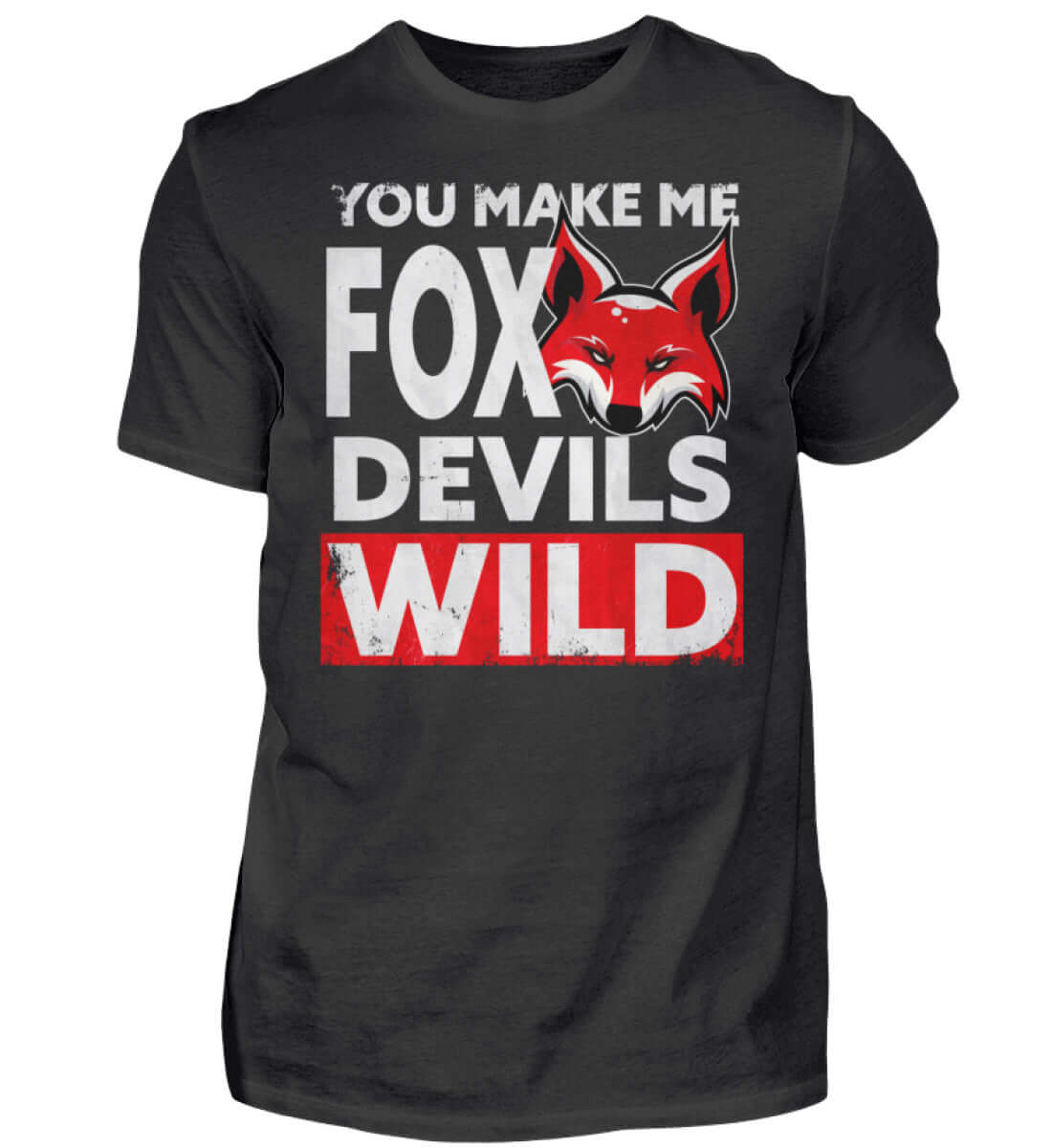 Witzige Herren T-Shirts, Fox Devils Wild - Herren Funshirt 20.00 € Farbe: Black WORKSWEAR.DE