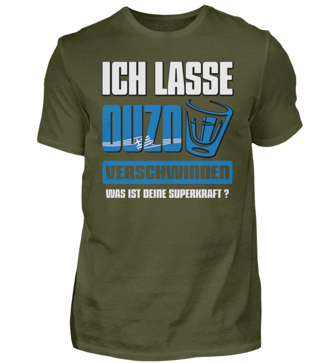 Witzige Herren T-Shirts, Ouzo - Herren Fun T-Shirt 20.00 € Farbe: Urban Khaki WORKSWEAR.DE