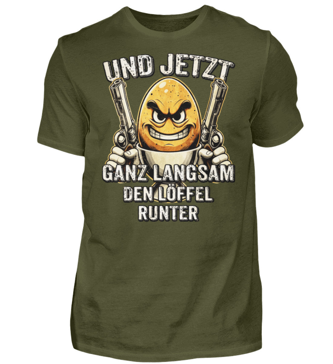 Witzige Herren T-Shirts, Löffel runter - Herren Funshirt 20.00 € Farbe: Urban Khaki WORKSWEAR.DE