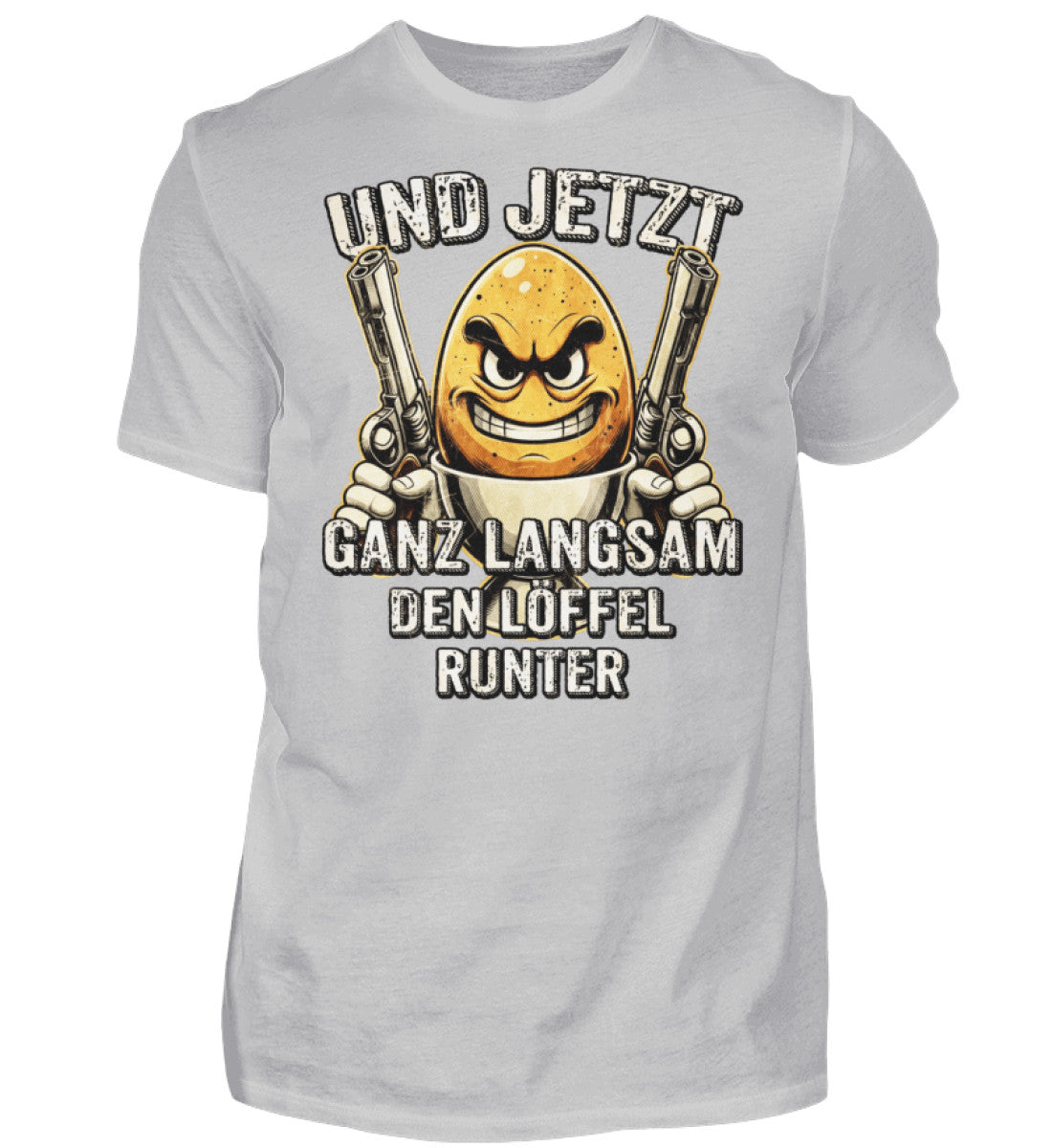 Witzige Herren T-Shirts, Löffel runter - Herren Funshirt 20.00 € Farbe: Pacific Grey WORKSWEAR.DE