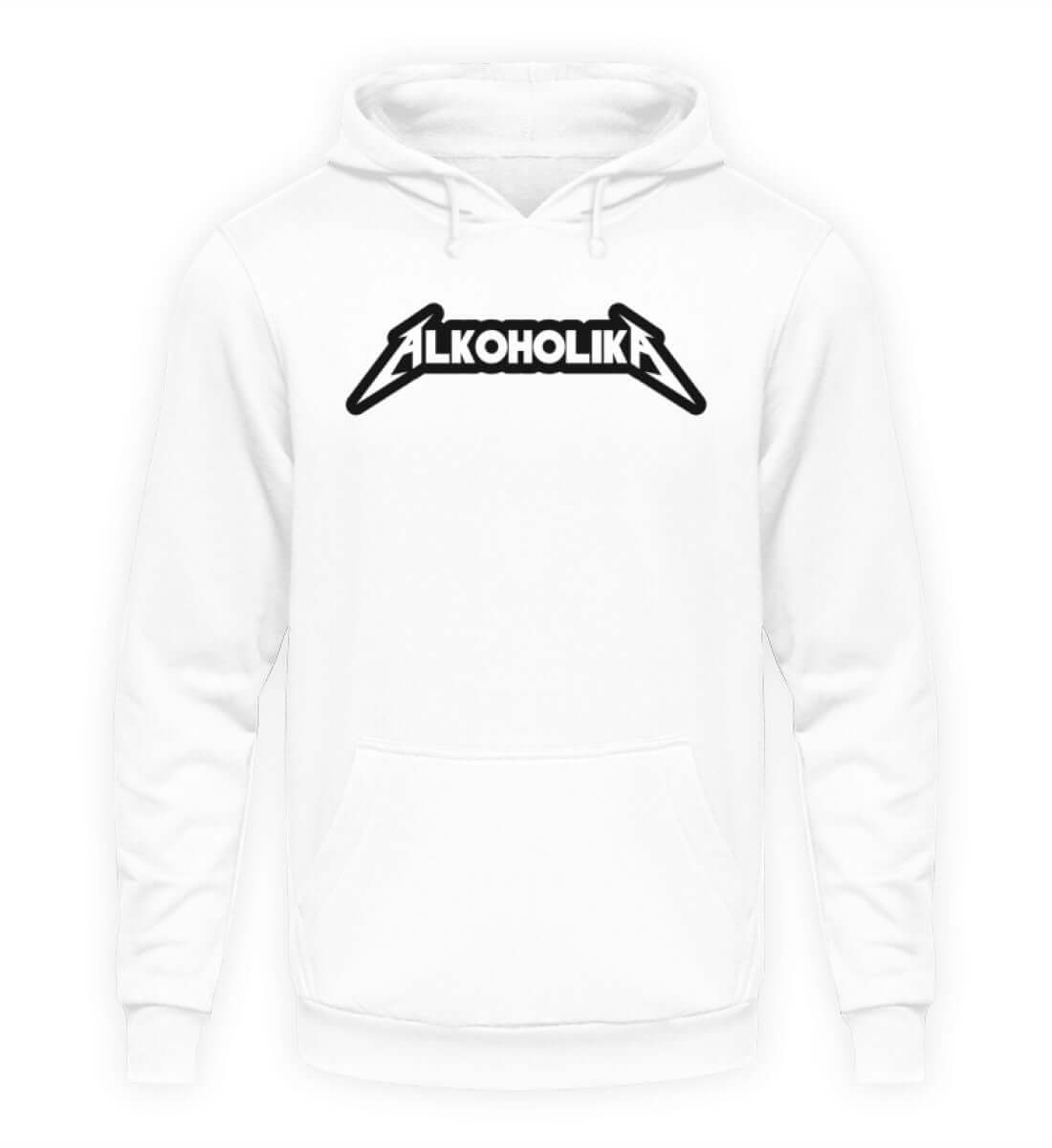Coole Hoodies, Alkoholika - Fun Hoodie, 40.00 €, Unisex Hoodie, Farbe: Arctic White, WORKSWEAR.DE