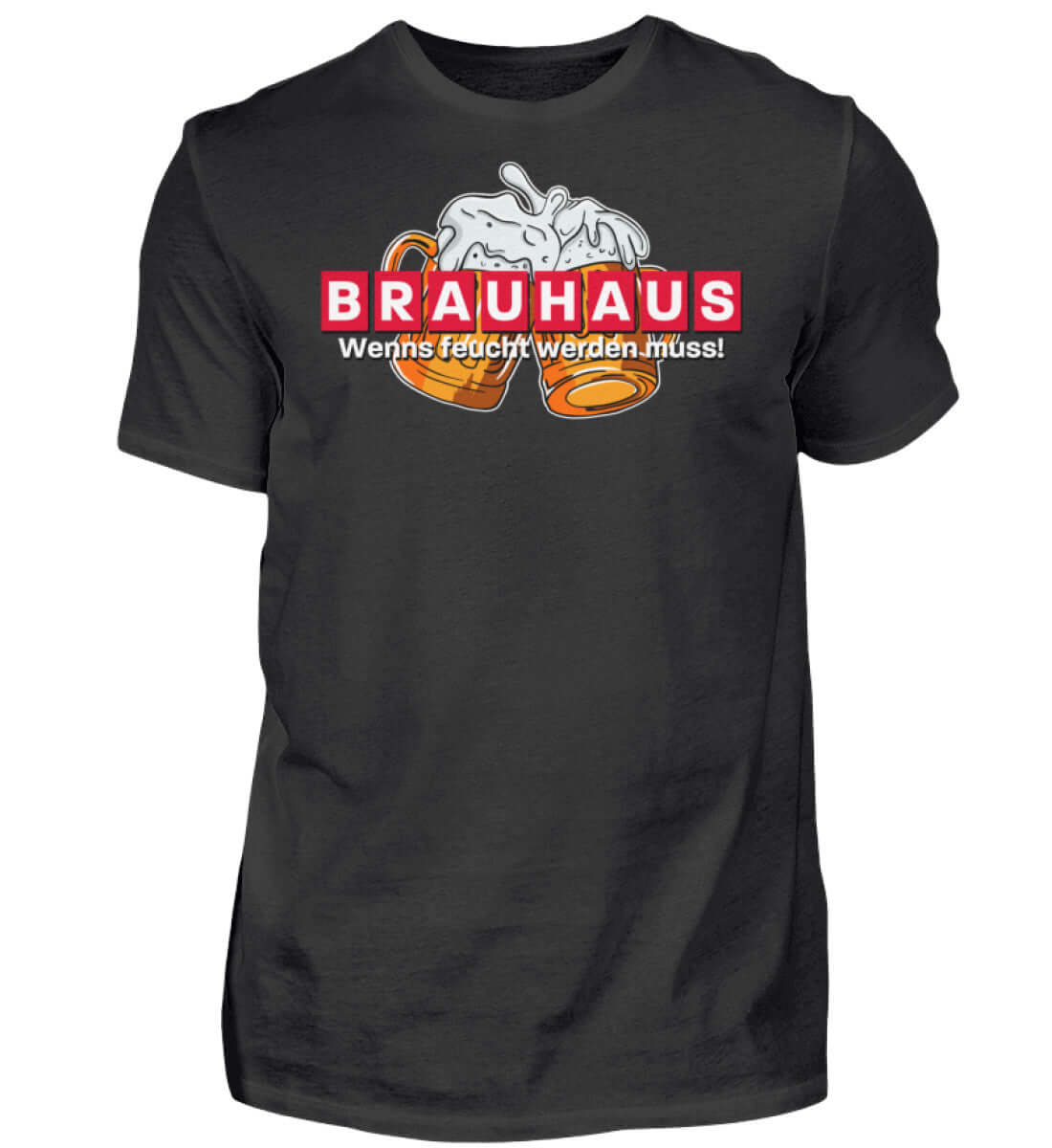 Witzige Herren T-Shirts, Brauhaus - Herren Funshirt 20.00 € Farbe: Black WORKSWEAR.DE
