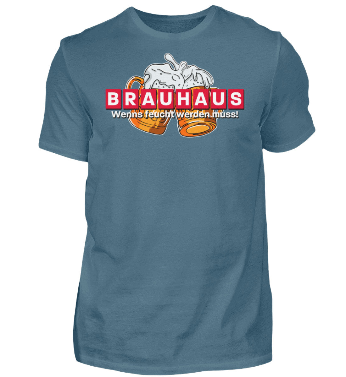 Witzige Herren T-Shirts, Brauhaus - Herren Funshirt 20.00 € Farbe: Stone Blue WORKSWEAR.DE