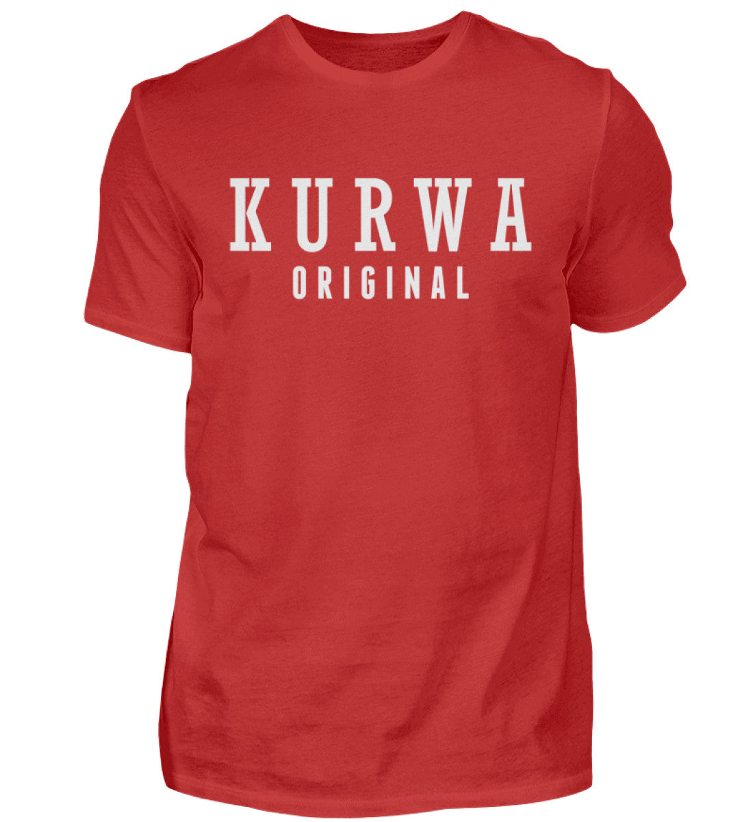 Witzige Herren T-Shirts, KURWA ORIGINAL - Herren Funshirt 20.00 € Farbe: Red WORKSWEAR.DE