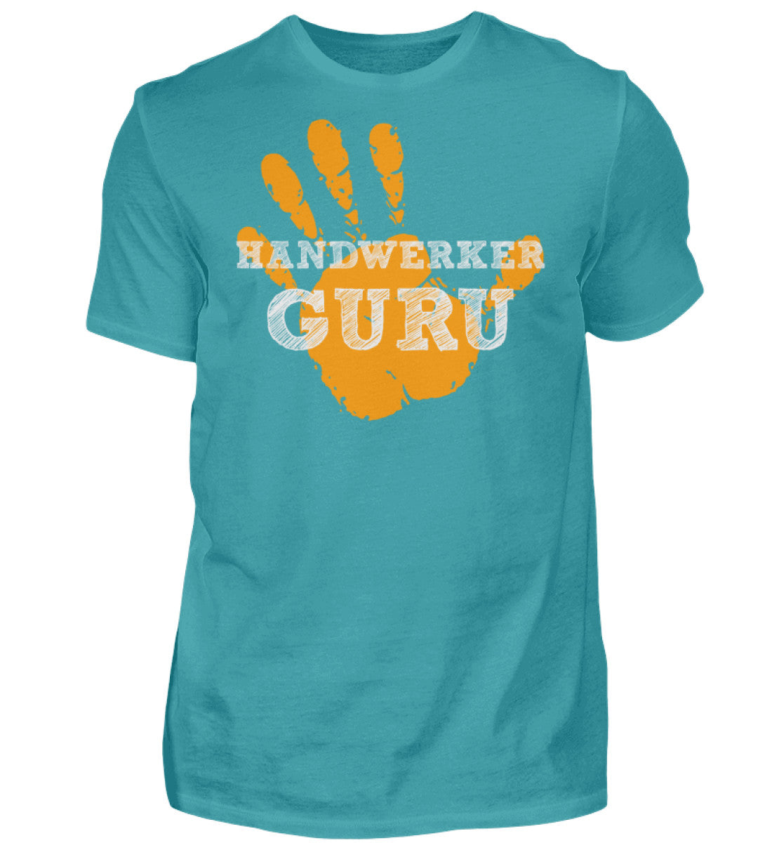 Witzige Herren T-Shirts, Handwerker Guru - Herren Funshirt 20.00 € Farbe: Swimming Pool WORKSWEAR.DE