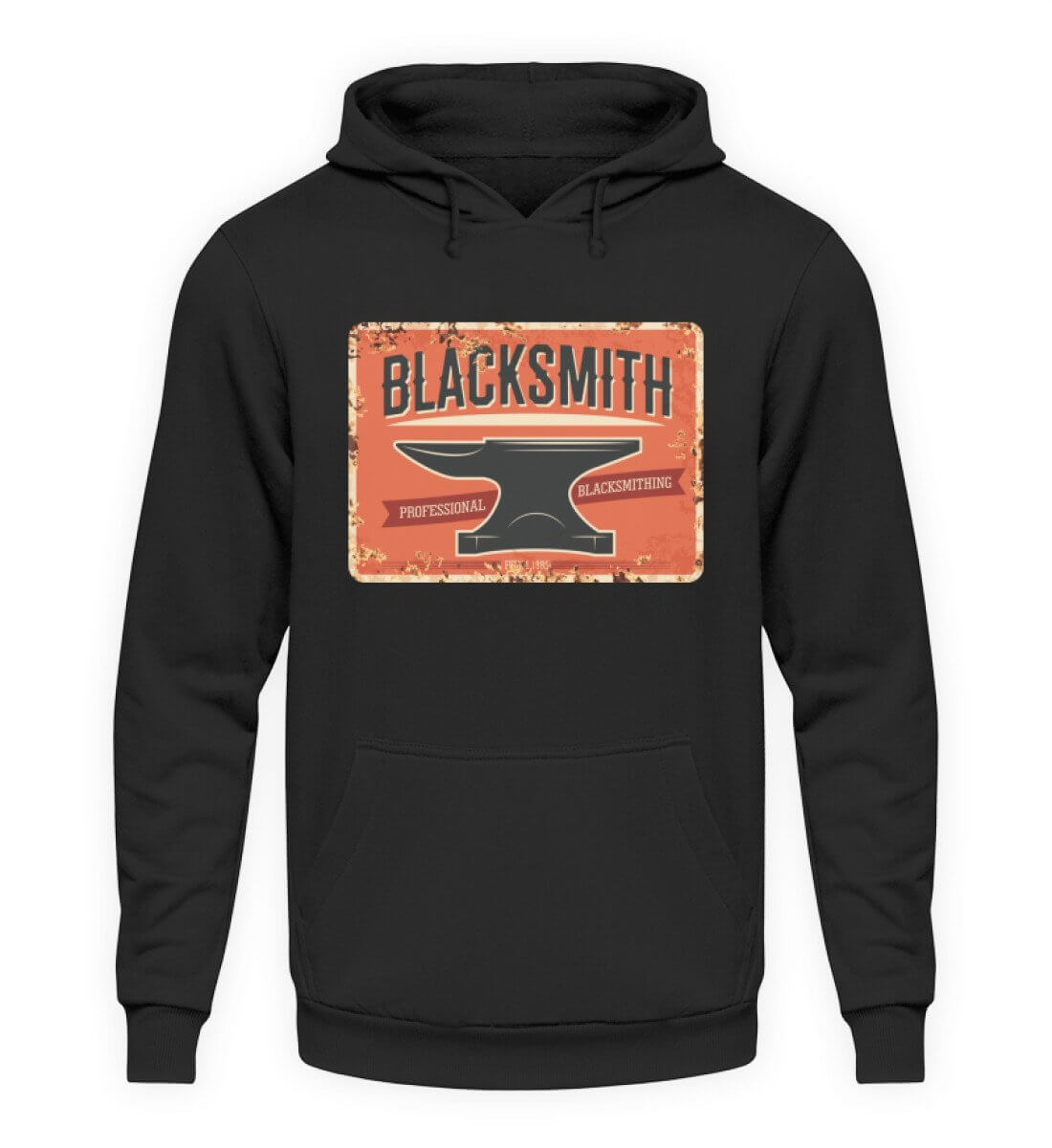 Schmied Hoodie bedruckt www.workswear.de