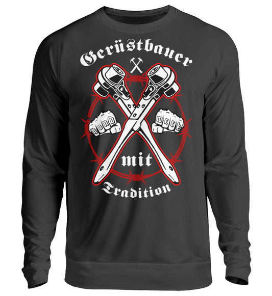 Gerüstbauer Handwerk mit Tradition - Pullover, 39.95 €, Unisex Sweatshirt Farbe: Deep Black,