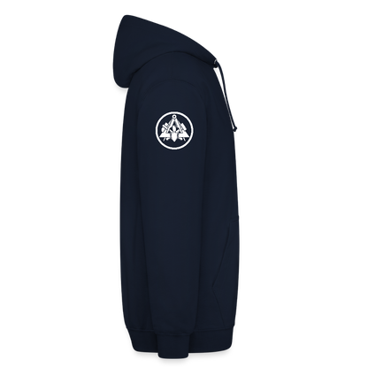 Maurer Handwerk Hoodie Brust + Armdruck - Navy