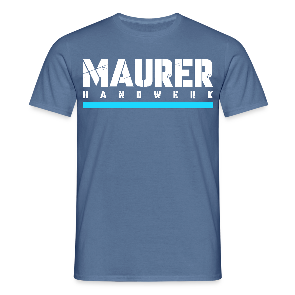 Maurer Handwerker T-Shirt - Taubenblau 