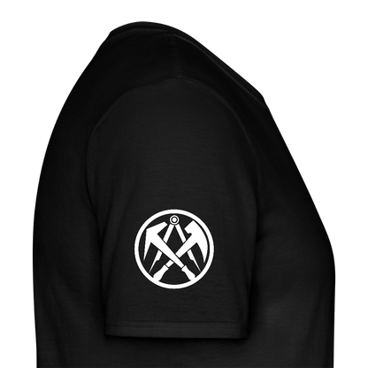 Dachdecker Handwerker T-Shirt - Schwarz