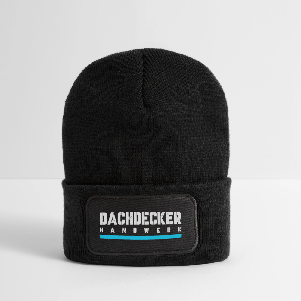 Dachdecker Handwerk Patch Beanie - Schwarz