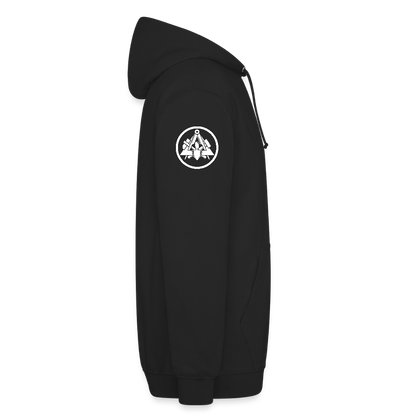 Maurer Handwerk Hoodie Brust + Armdruck - Schwarz