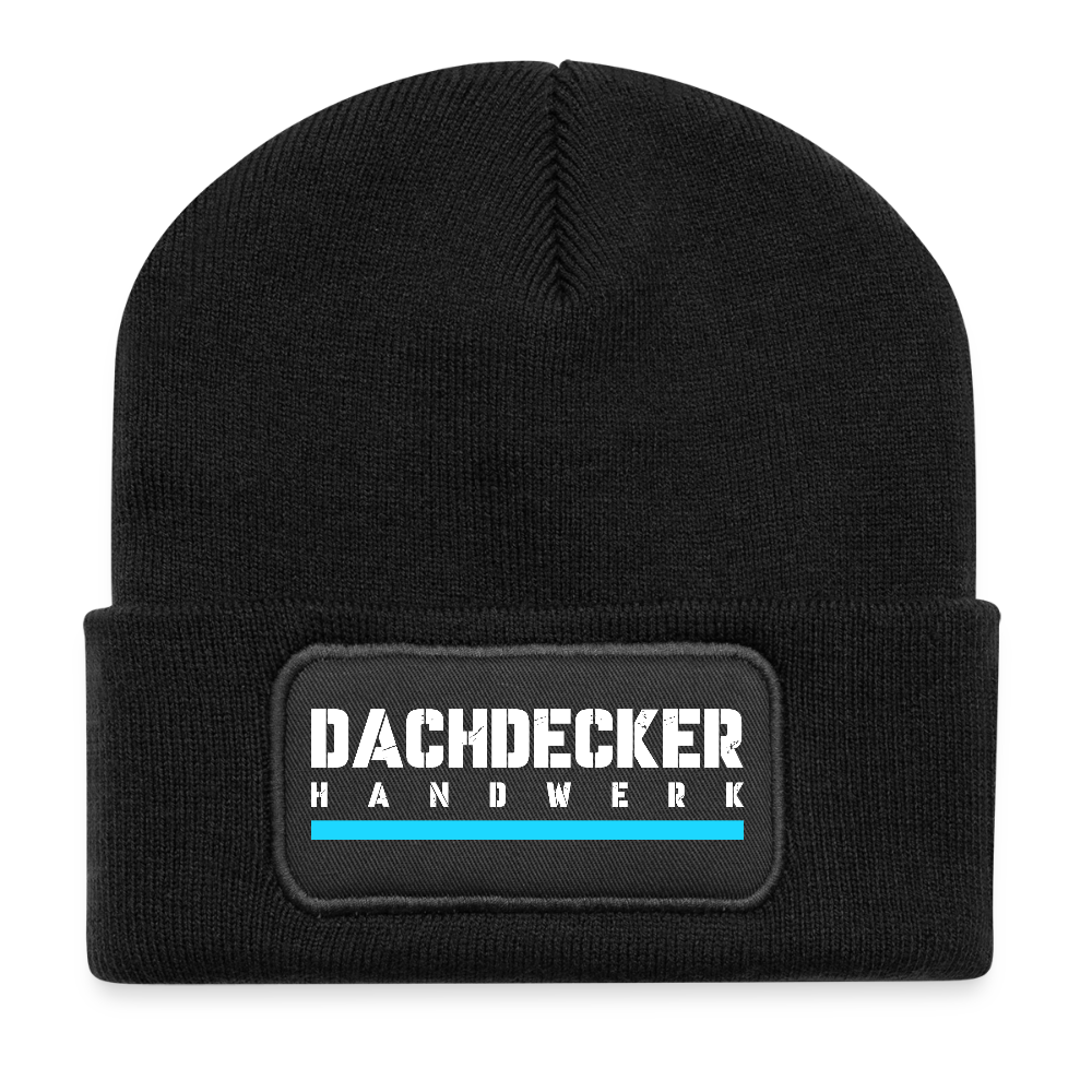 Dachdecker Handwerk Patch Beanie - Schwarz