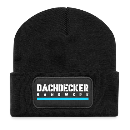 Dachdecker Handwerk Patch Beanie - Schwarz