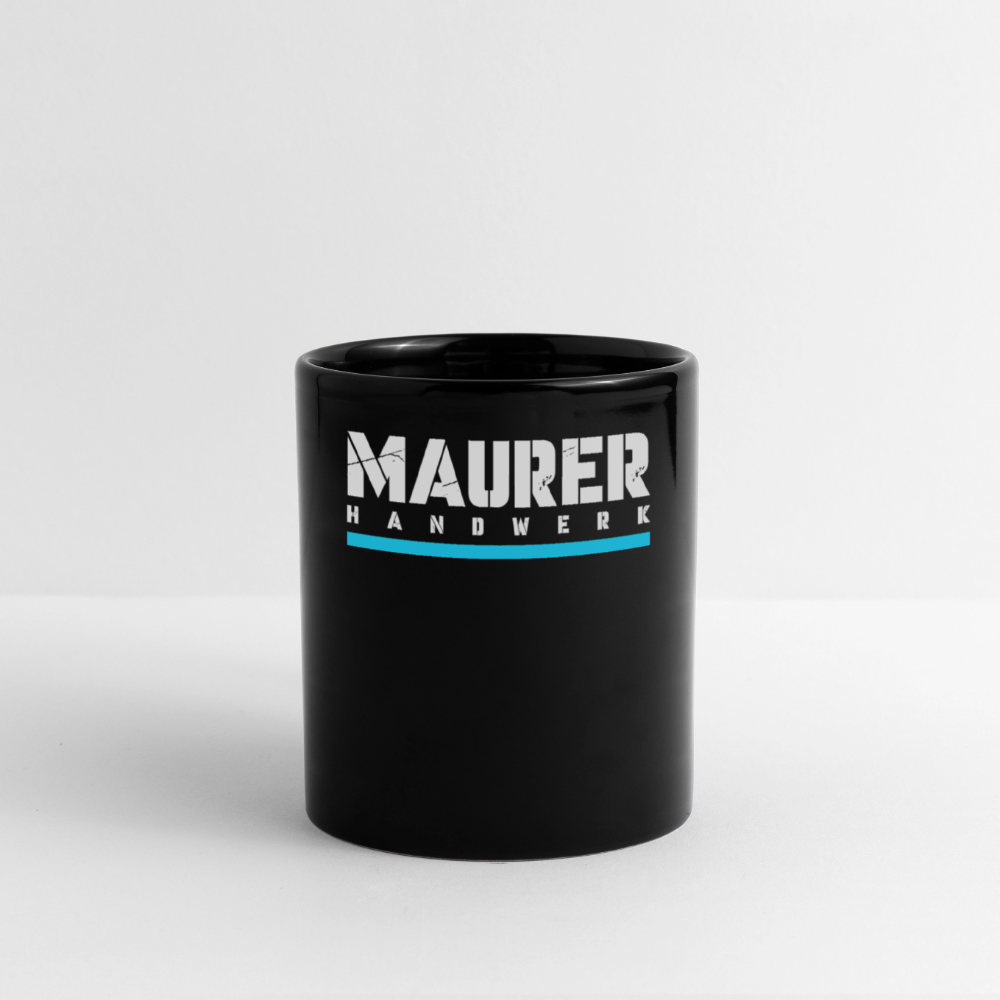 Maurer Handwerk Tasse einfarbig - Schwarz