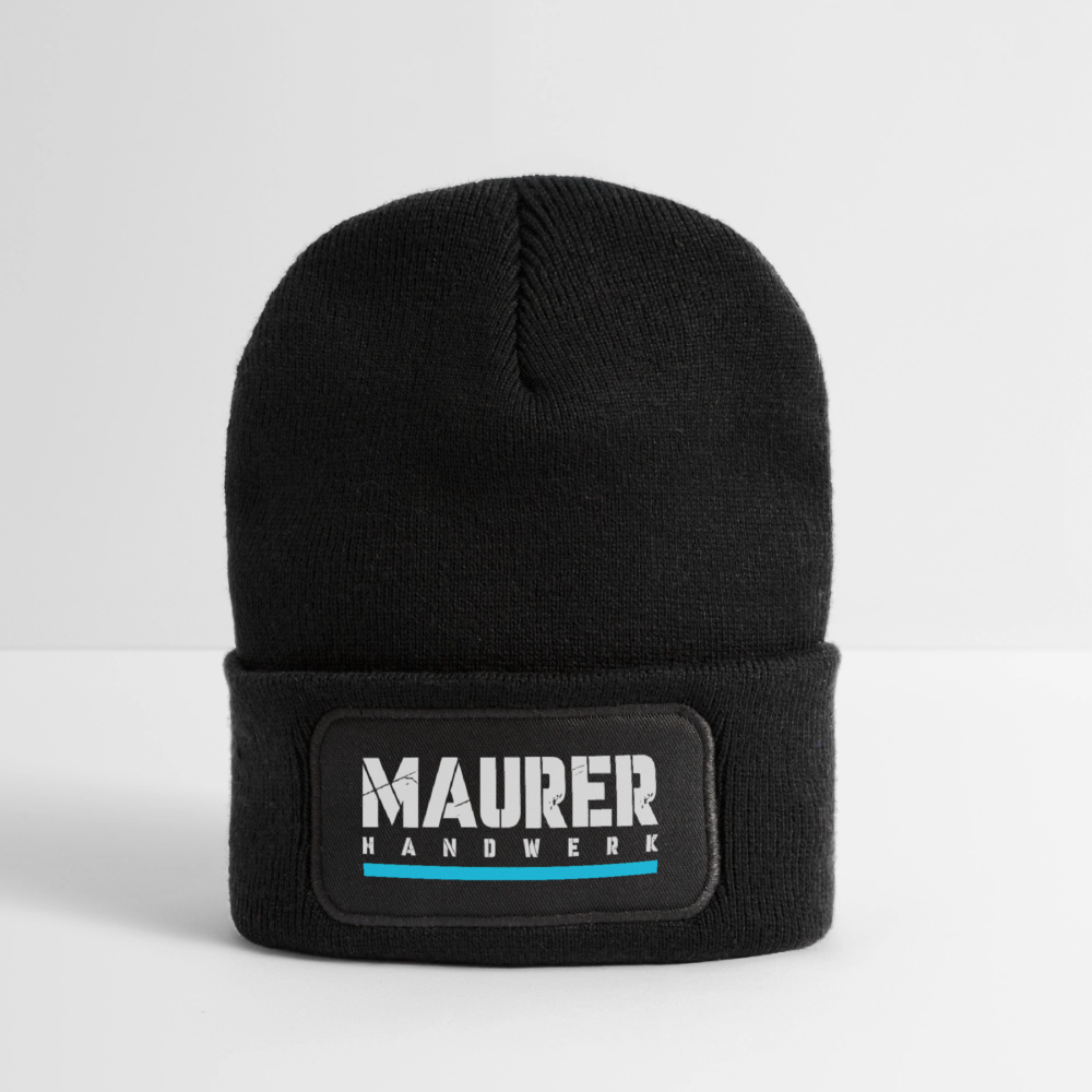 Maurer Handwerk Patch Beanie - Schwarz
