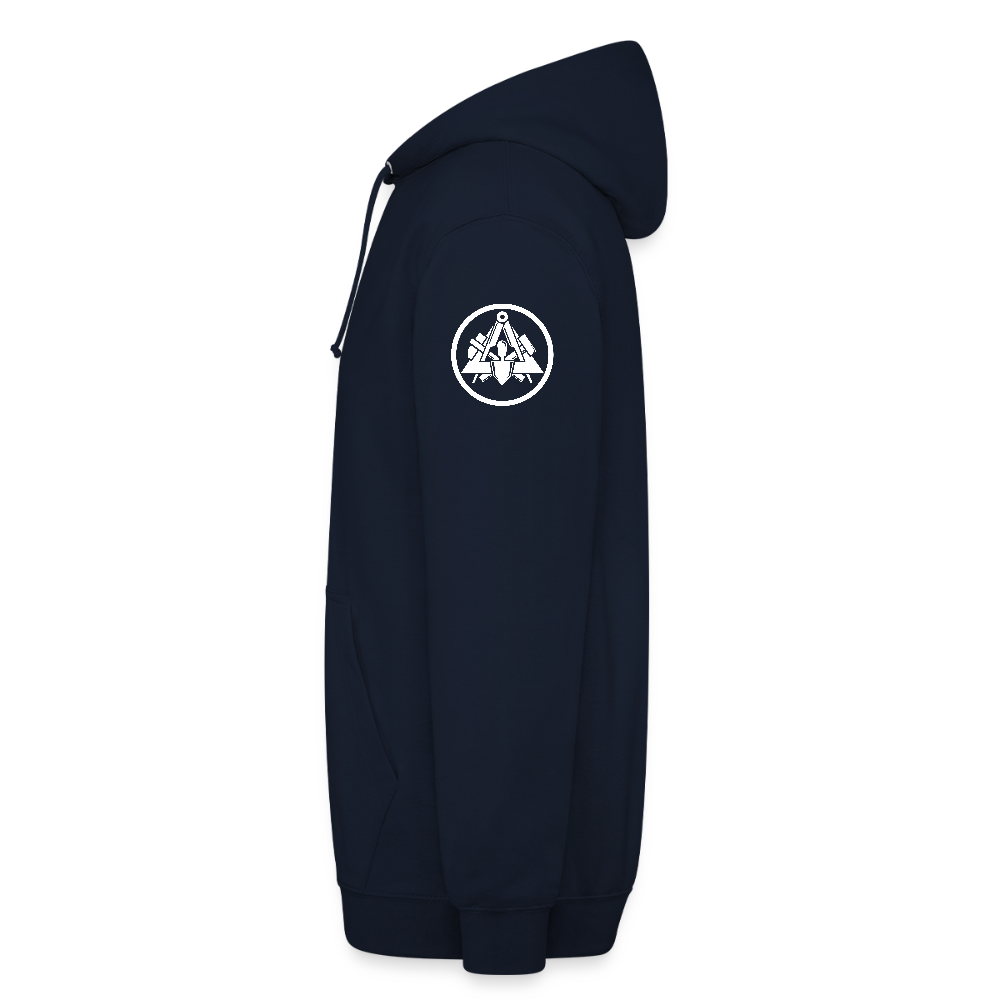Maurer Handwerk Hoodie Brust + Armdruck - Navy