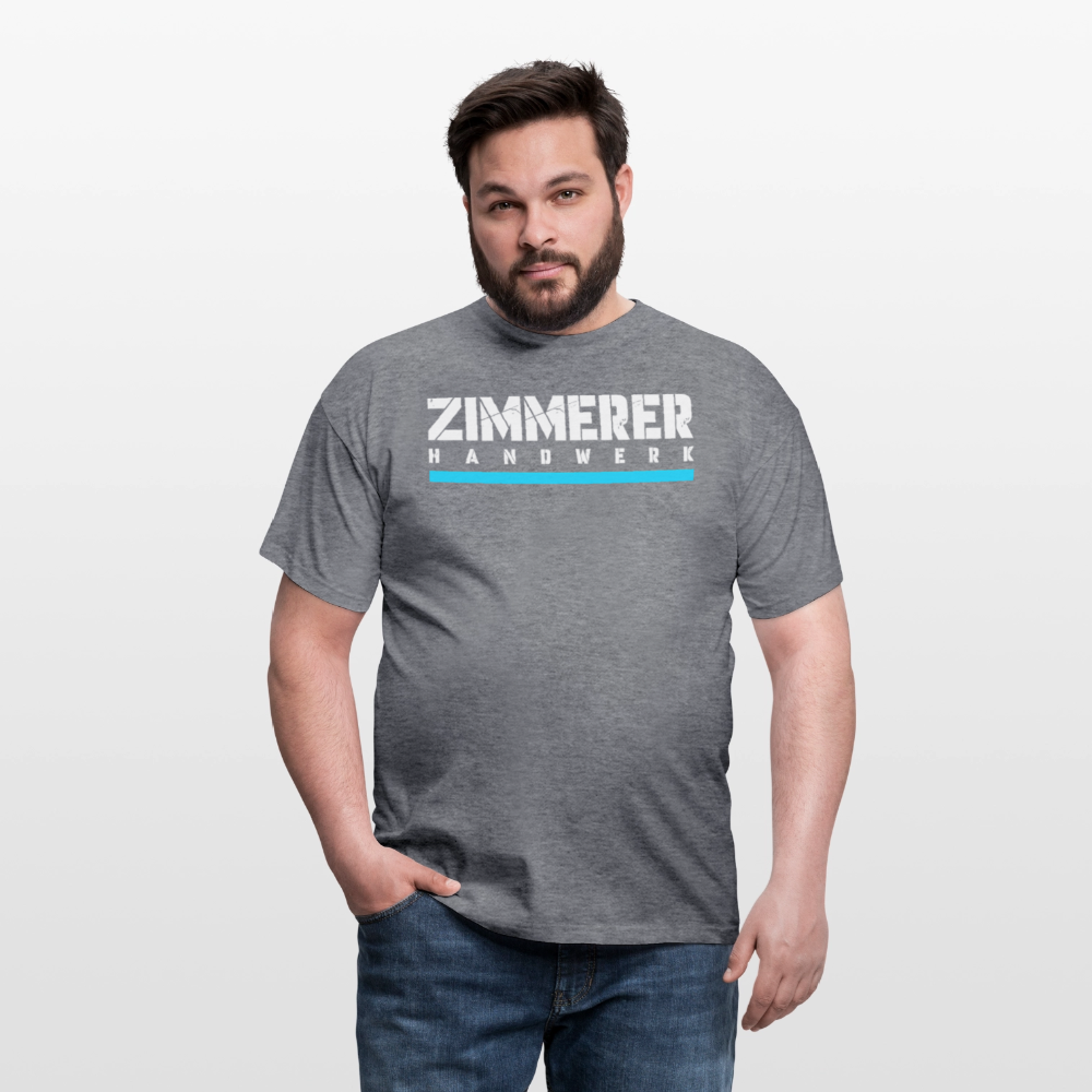 Zimmerer Handwerk Premiun T-Shirt - Graphit meliert