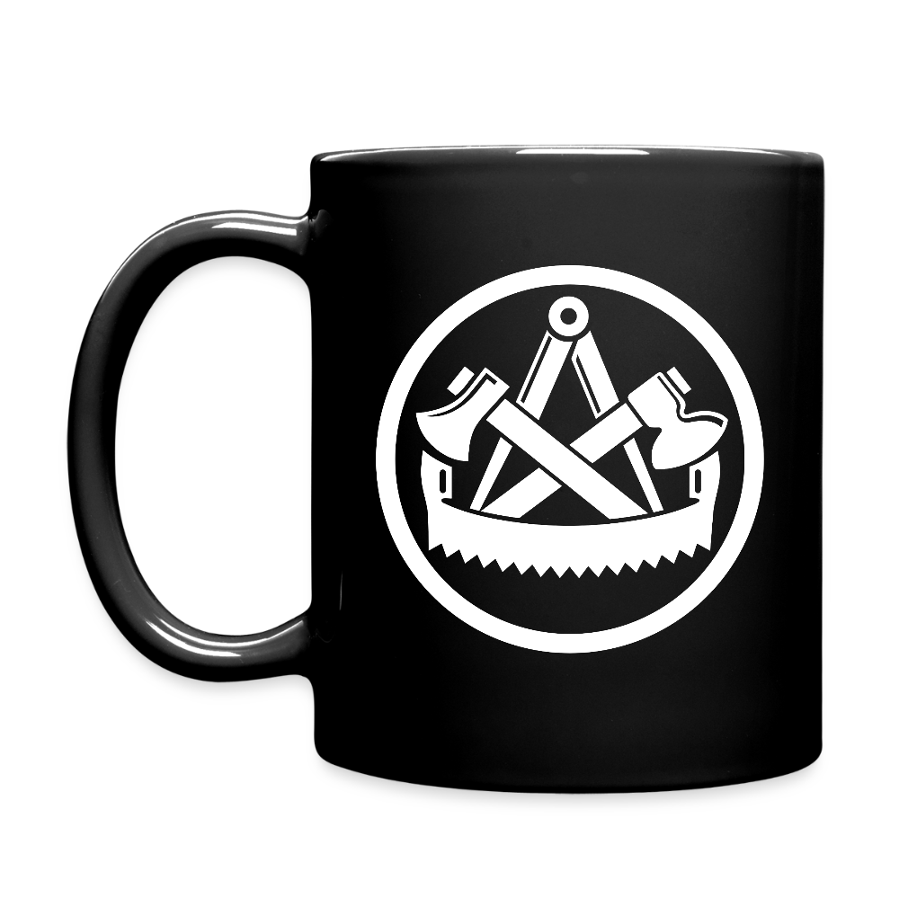 Zimmerer Handwerk Tasse einfarbig - Schwarz