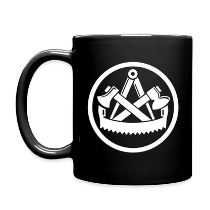 Zimmerer Handwerk Tasse einfarbig - Schwarz