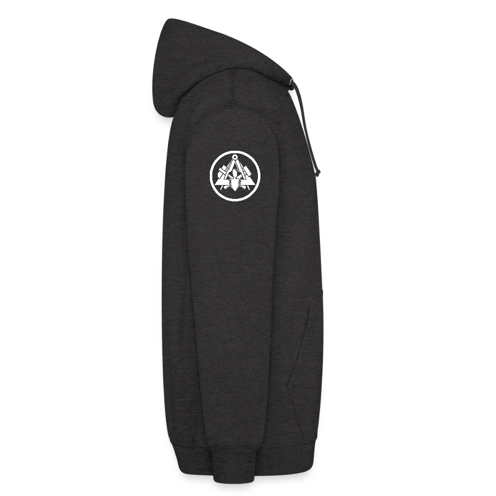 Maurer Handwerk Hoodie Brust + Armdruck - Anthrazit