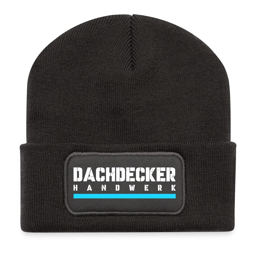 Dachdecker Handwerk Patch Beanie - Dunkelgrau