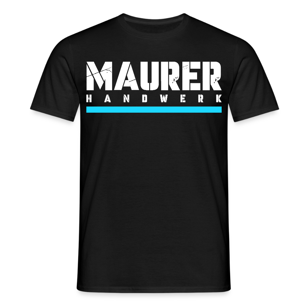 Maurer Handwerker T-Shirt - Schwarz