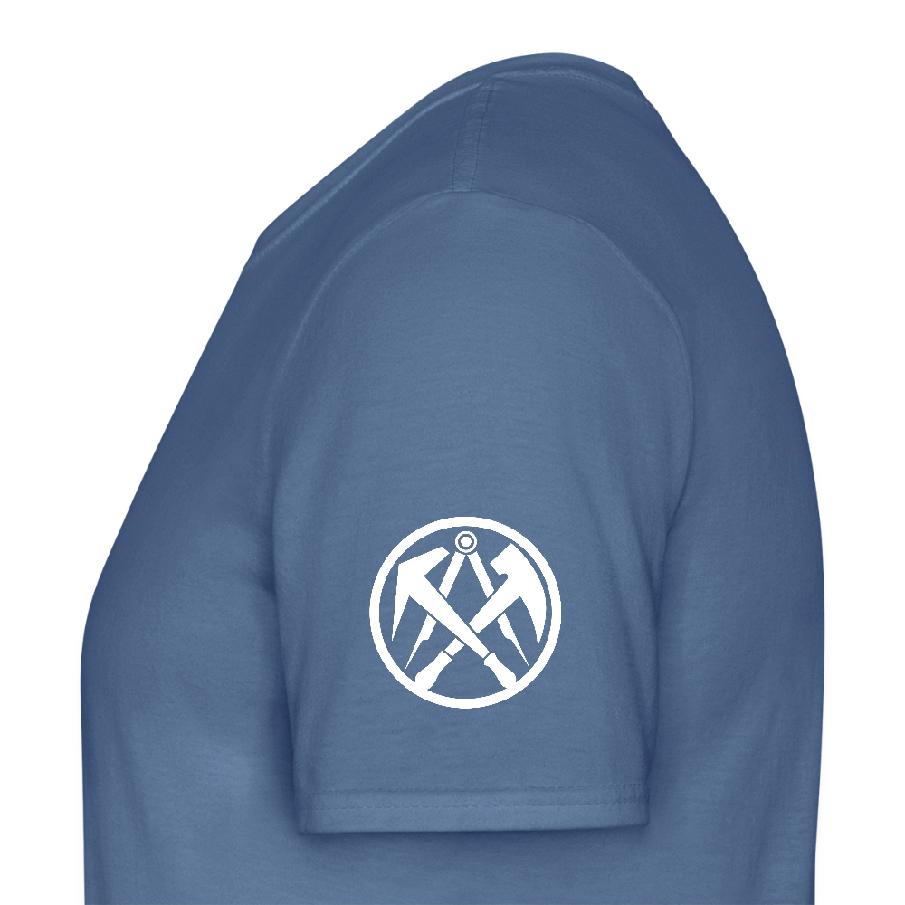 Dachdecker Handwerker T-Shirt - Taubenblau 