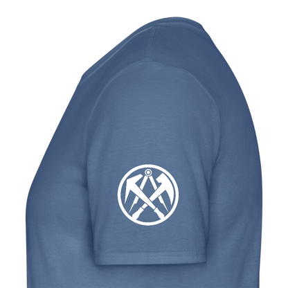 Dachdecker Handwerker T-Shirt - Taubenblau 