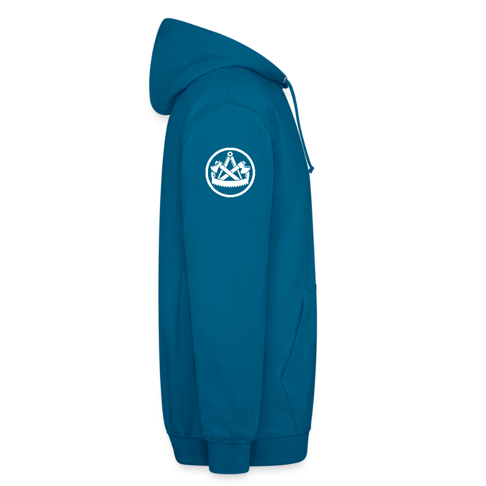 Zimmerer Handwerk Premium Hoodie - Tiefseeblau 