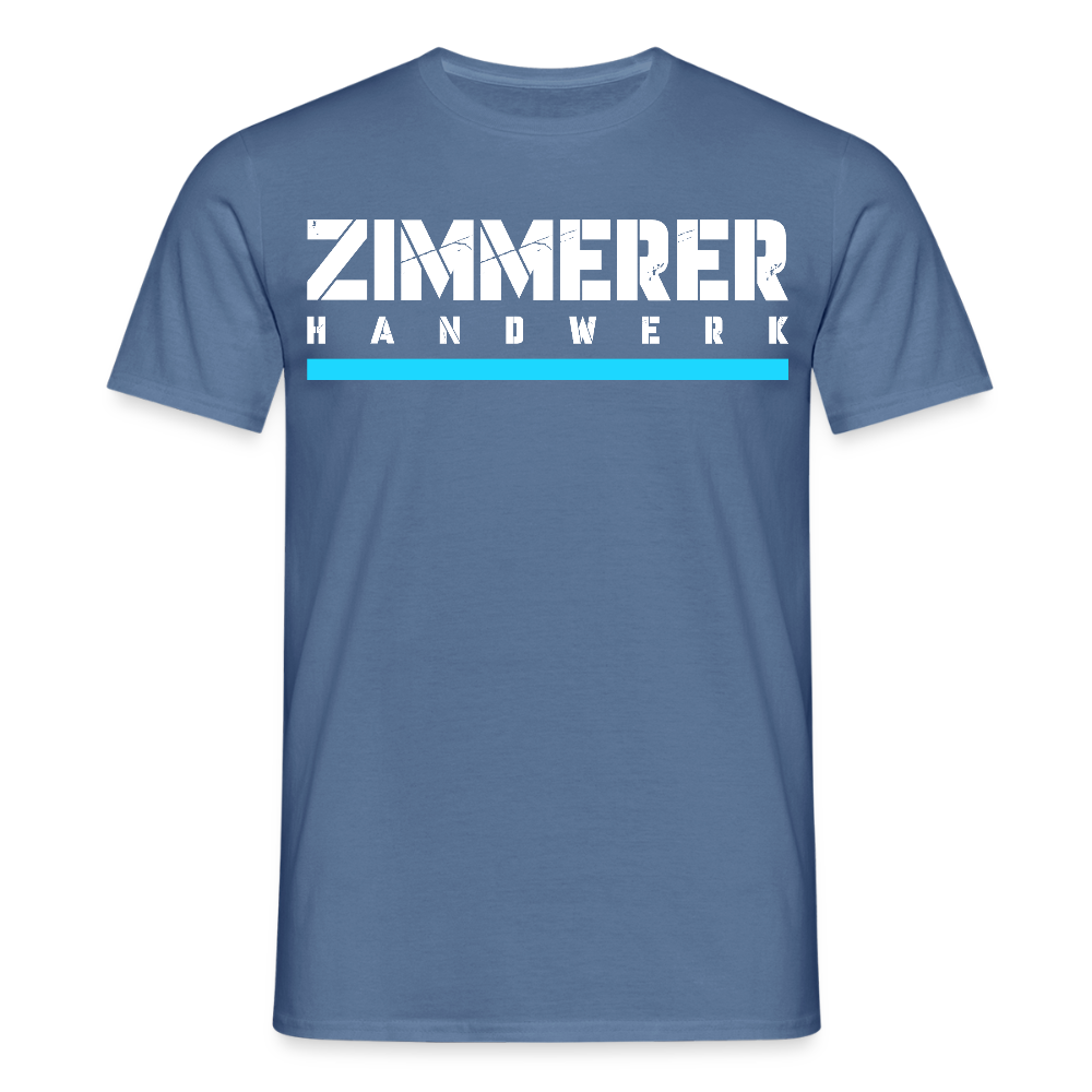 Zimmerer Handwerk Premiun T-Shirt - Taubenblau 
