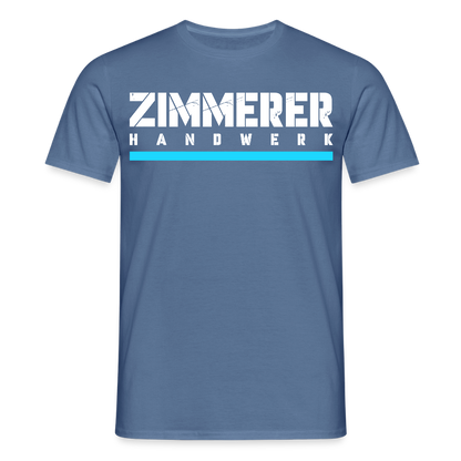 Zimmerer Handwerk Premiun T-Shirt - Taubenblau 