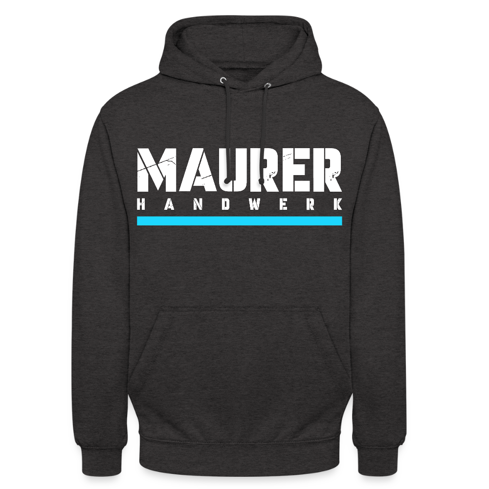 Maurer Handwerk Hoodie Brust + Armdruck - Anthrazit