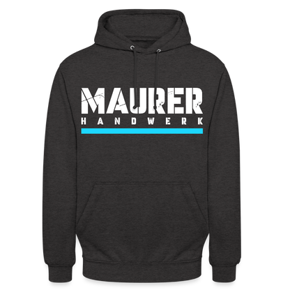 Maurer Handwerk Hoodie Brust + Armdruck - Anthrazit