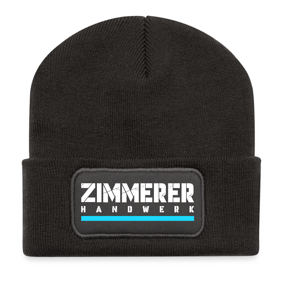 Zimmerer Handwerk Patch Beanie - Dunkelgrau