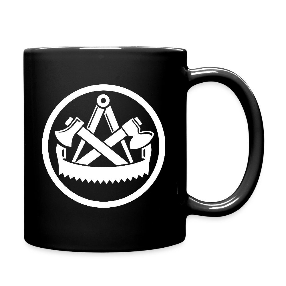 Zimmerer Handwerk Tasse einfarbig - Schwarz